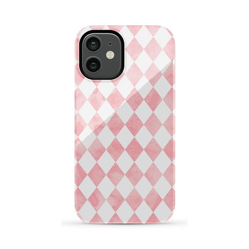 The Valentine's Collection | Pink Argyle Case Phone Case Casetry Essential iPhone 12 Mini
