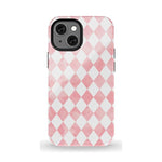 The Valentine's Collection | Pink Argyle Case Phone Case Casetry Essential + MagSafe® iPhone 13 Mini