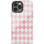 The Valentine's Collection | Pink Argyle Case Phone Case Casetry Essential + MagSafe® iPhone 13 Pro Max