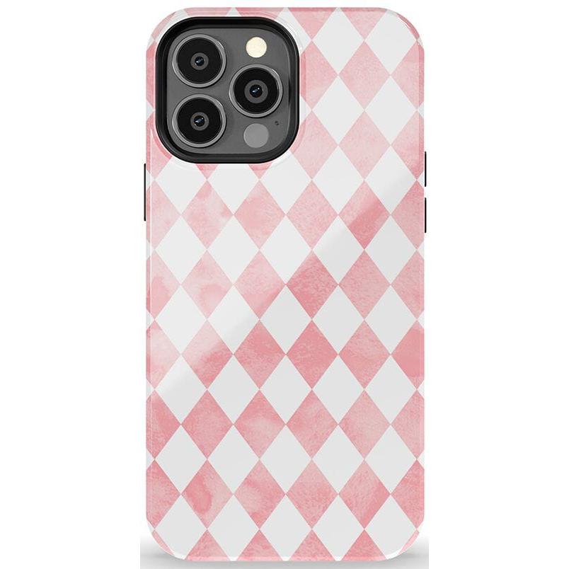 The Valentine's Collection | Pink Argyle Case Phone Case Casetry Essential + MagSafe® iPhone 13 Pro Max