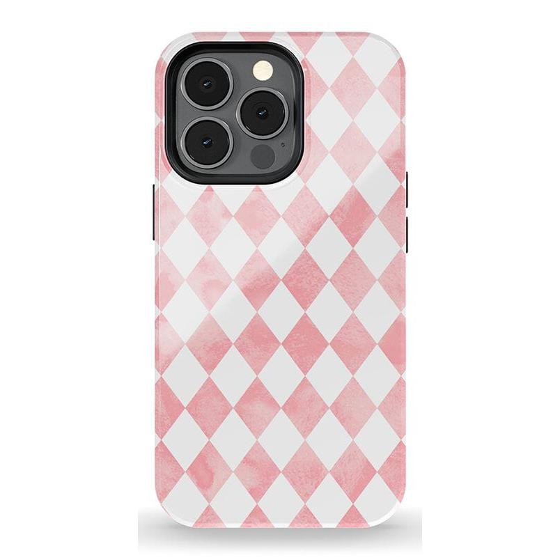 The Valentine's Collection | Pink Argyle Case Phone Case Casetry Essential + MagSafe® iPhone 13 Pro