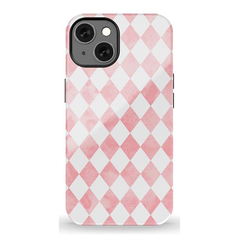 The Valentine's Collection | Pink Argyle Case Phone Case Casetry Essential + MagSafe® iPhone 13