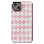 The Valentine's Collection | Pink Argyle Case Phone Case Casetry Essential + MagSafe® iPhone 14 Plus