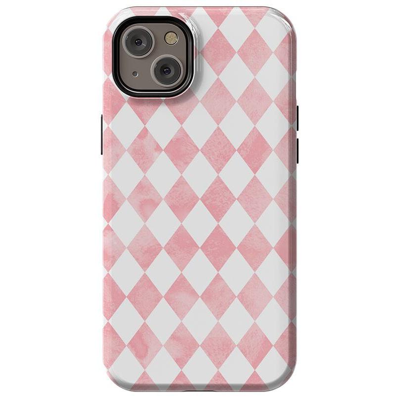 The Valentine's Collection | Pink Argyle Case Phone Case Casetry Essential + MagSafe® iPhone 14 Plus