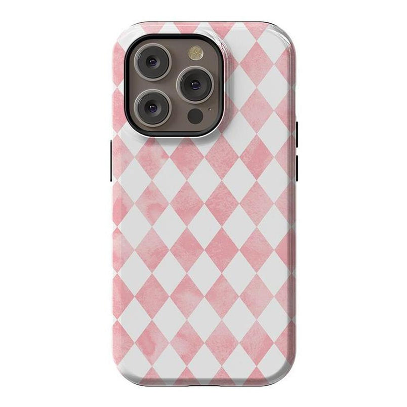 The Valentine's Collection | Pink Argyle Case Phone Case Casetry Essential + MagSafe® iPhone 14 Pro