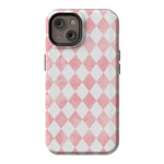 The Valentine's Collection | Pink Argyle Case Phone Case Casetry Essential + MagSafe® iPhone 14