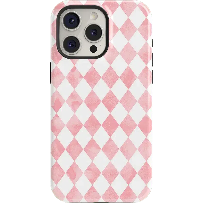 Queen of Diamonds | Pink Watercolor Case Phone Case Casetry Essential + MagSafe® iPhone 15 Pro