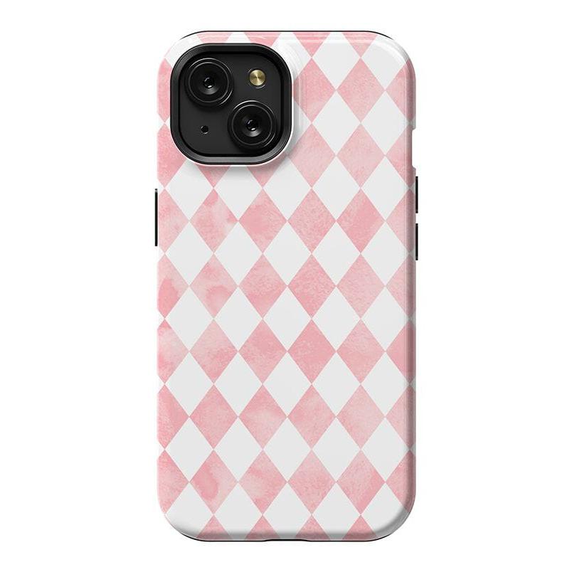 The Valentine's Collection | Pink Argyle Case Phone Case Casetry Essential + MagSafe® iPhone 15
