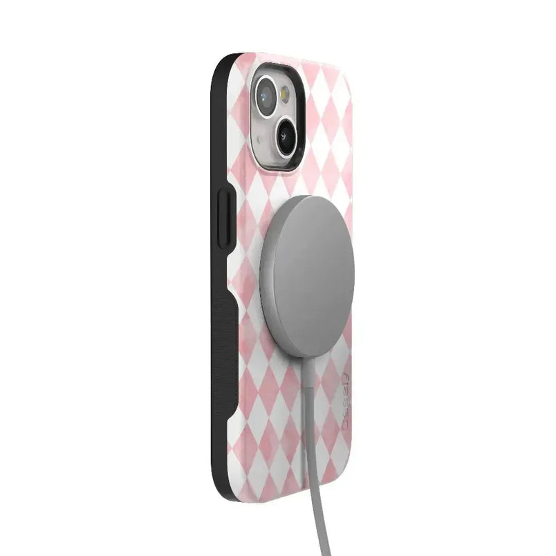 Queen of Diamonds | Pink Watercolor Case Phone Case Casetry 