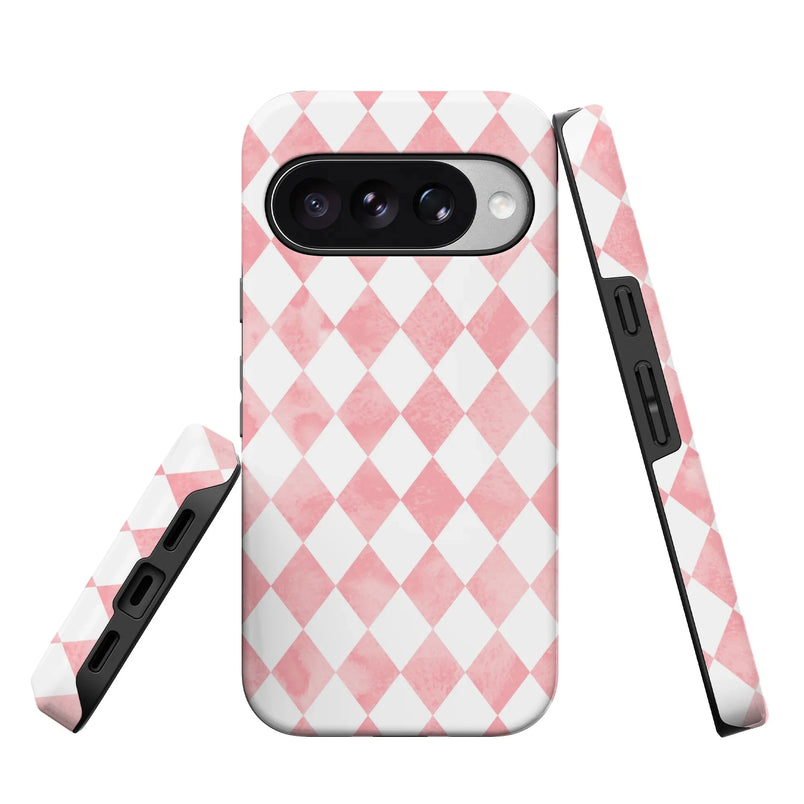 Queen of Diamonds | Pink Watercolor Case Phone Case get.casely 