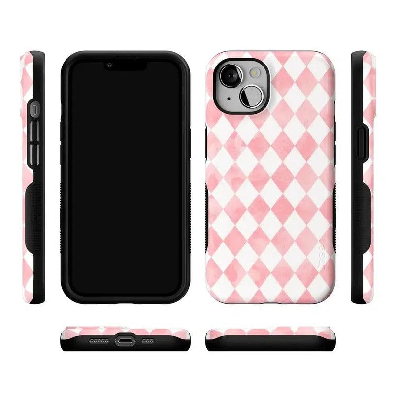 Queen of Diamonds | Pink Watercolor Case Phone Case Casetry 