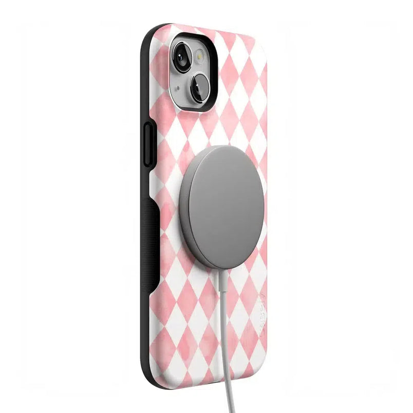 Queen of Diamonds | Pink Watercolor Case Phone Case Casetry 