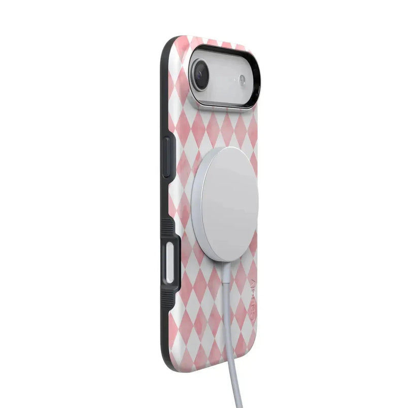 Queen of Diamonds | Pink Watercolor Case Phone Case Casetry 