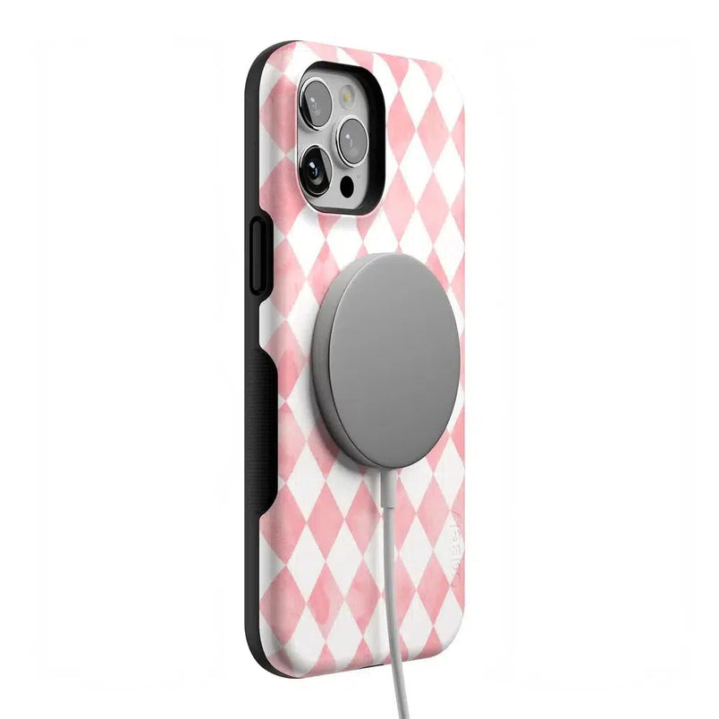 Queen of Diamonds | Pink Watercolor Case Phone Case Casetry 