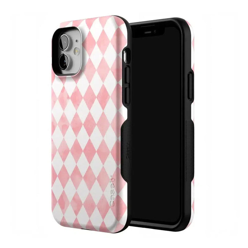 Queen of Diamonds | Pink Watercolor Case Phone Case Casetry 