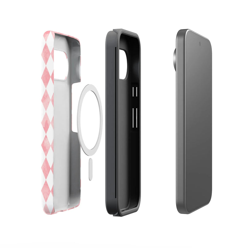 Queen of Diamonds | Pink Watercolor Case Phone Case get.casely 