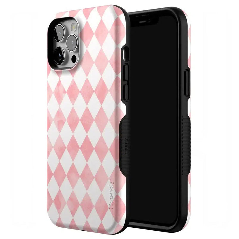 Queen of Diamonds | Pink Watercolor Case Phone Case Casetry 