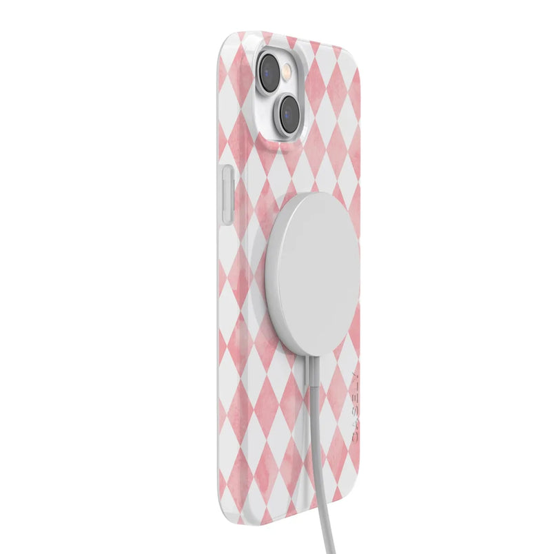 Queen of Diamonds | Pink Watercolor Case Phone Case Casetry 