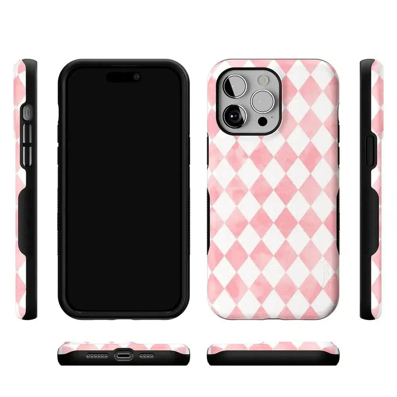 Queen of Diamonds | Pink Watercolor Case Phone Case Casetry 