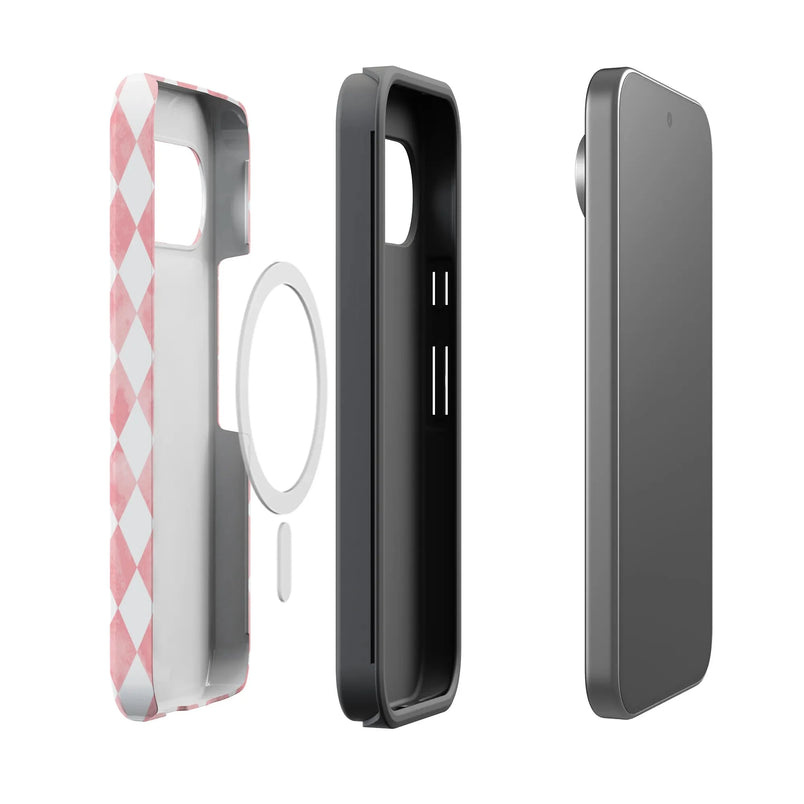 Queen of Diamonds | Pink Watercolor Case Phone Case get.casely 