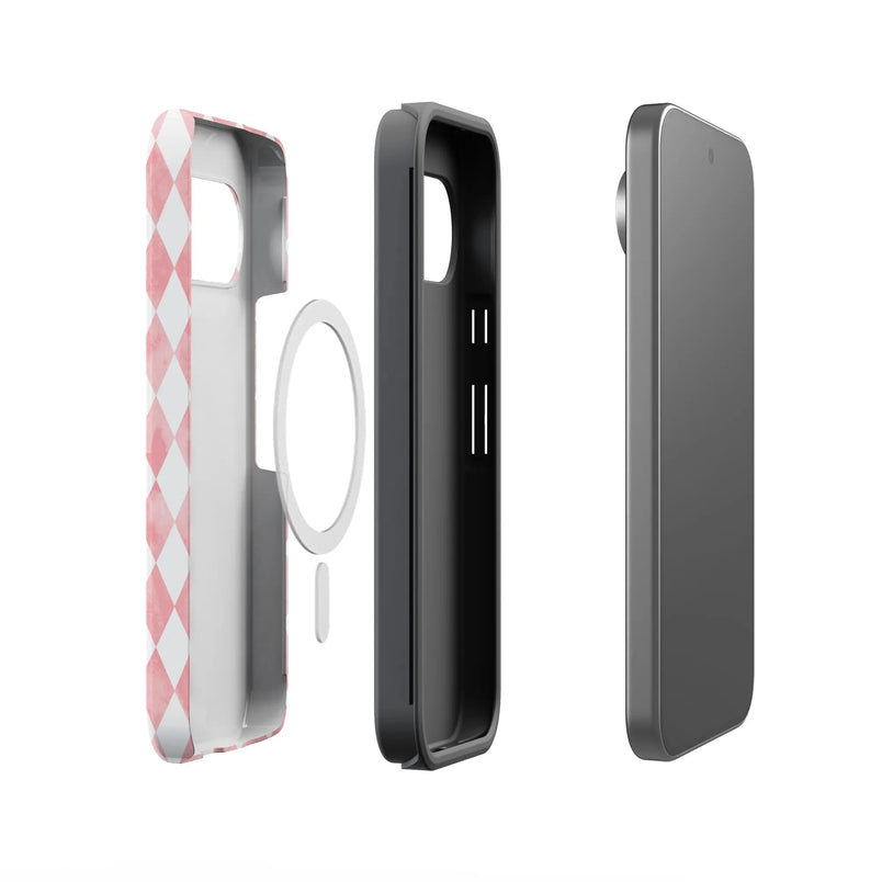 Queen of Diamonds | Pink Watercolor Case Phone Case get.casely 