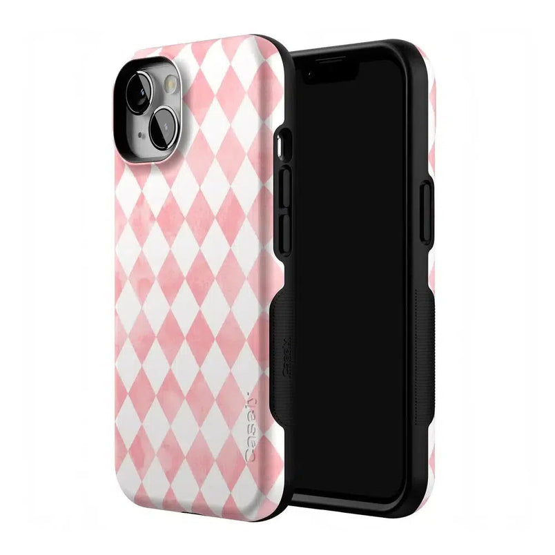 Queen of Diamonds | Pink Watercolor Case Phone Case Casetry 