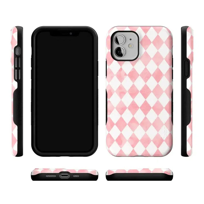 Queen of Diamonds | Pink Watercolor Case Phone Case Casetry 