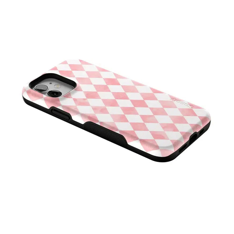 Queen of Diamonds | Pink Watercolor Case Phone Case Casetry 