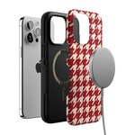 Scarlet Stitch | Red Houndstooth Case
