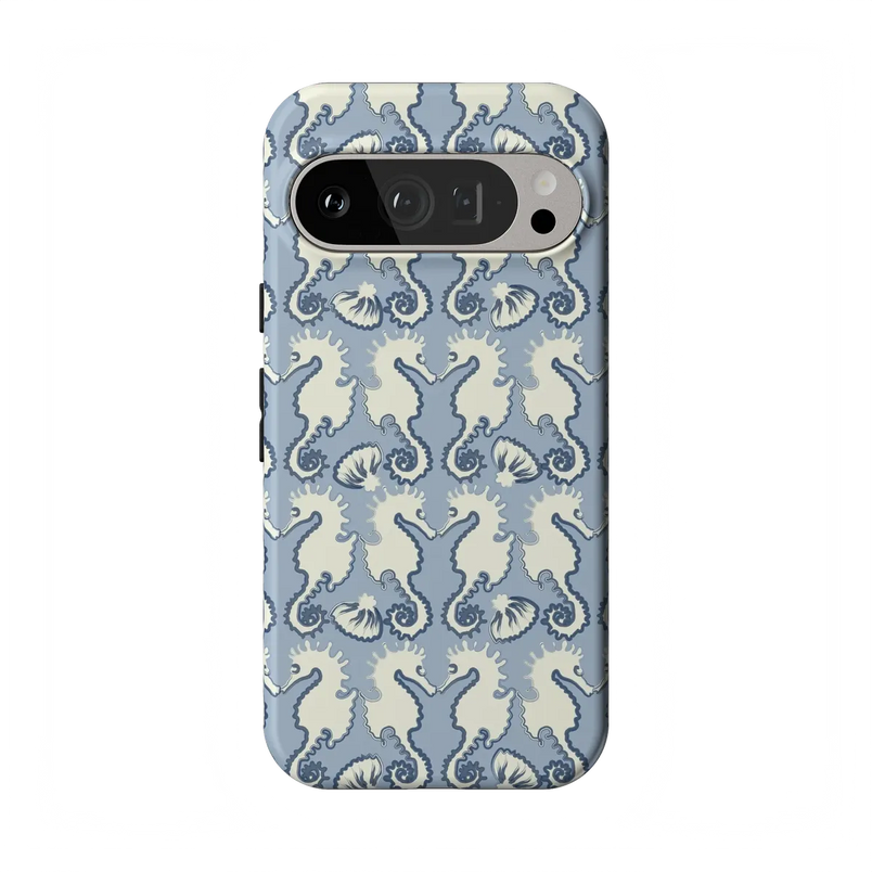 Seahorse Drift | Coastal Blues Case - Google Pixel 9 Pro