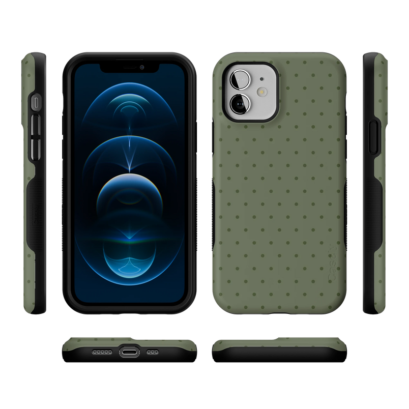 On the Dot | Olive Green Polka Dot Case