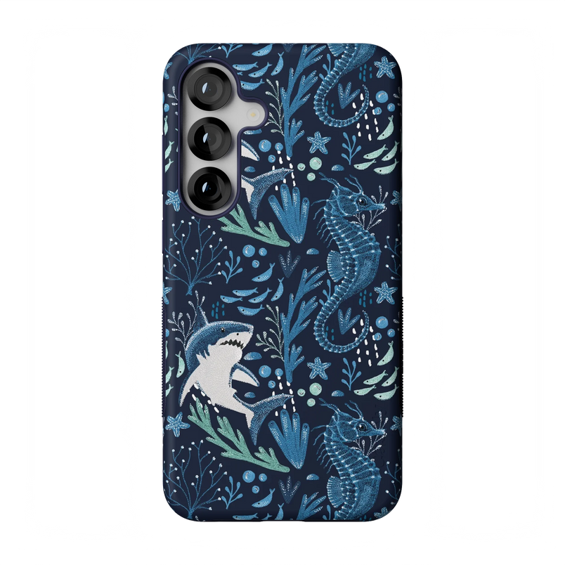 Midnight Reef | Shark Print Case - Galaxy S26 Plus