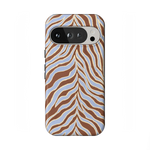 Untamed | Brown & Blue Zebra Case - Google Pixel 10 Pro