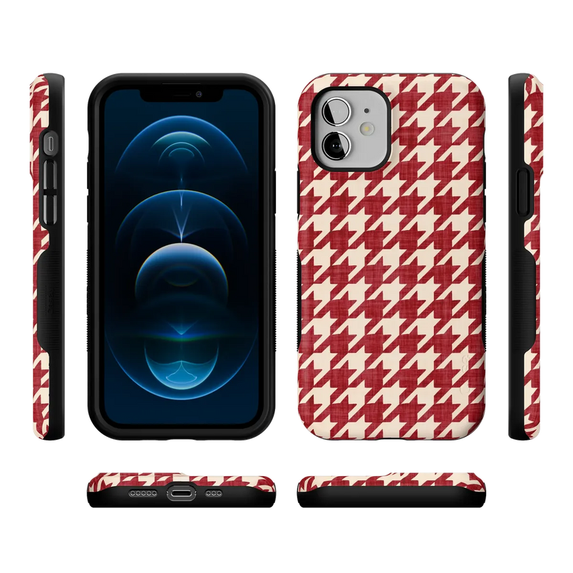 Scarlet Stitch | Red Houndstooth Case