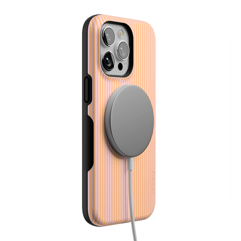 Stripes and the City | Orange & Pink Pinstripe Case