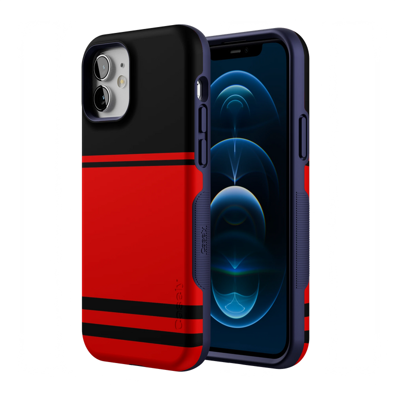 Storm Warning | Black & Red Stripes Case