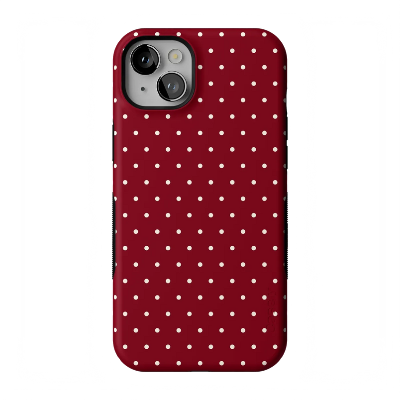 On the Dot | Maroon Polka Dot Case