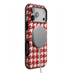 Scarlet Stitch | Red Houndstooth Case