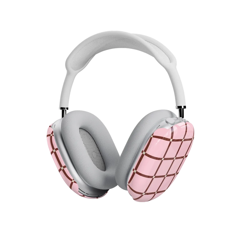 Uptown Gridlock | Pink Checkerboard AirPods Max Case
