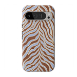Untamed | Brown & Blue Zebra Case - Google Pixel 9 Pro XL