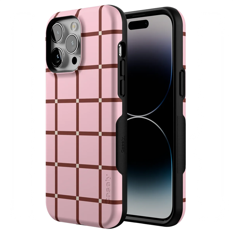 Uptown Gridlock | Pink Checkerboard Case