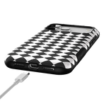 Salem's Hex | Black & White Checkered Case