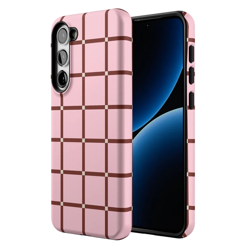Uptown Gridlock | Pink Checkerboard Case