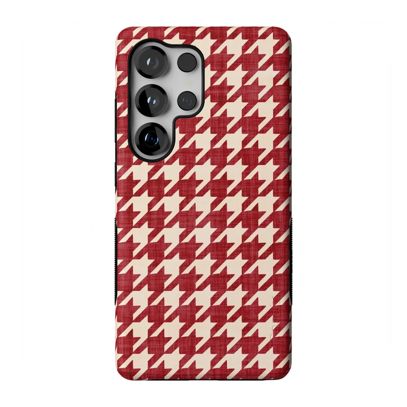 Scarlet Stitch | Red Houndstooth Case