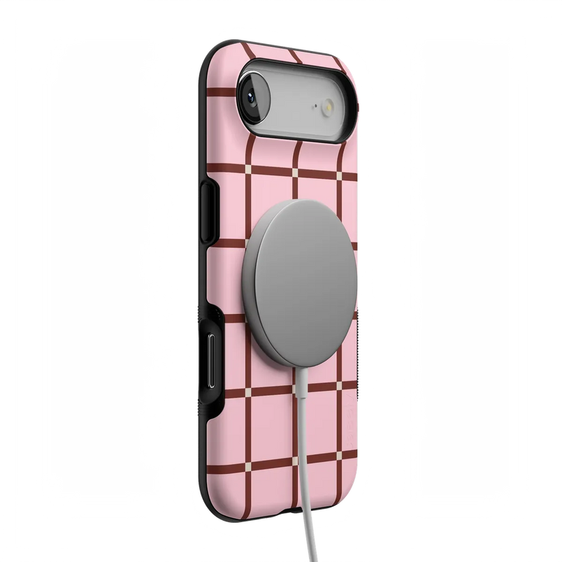 Uptown Gridlock | Pink Checkerboard Case