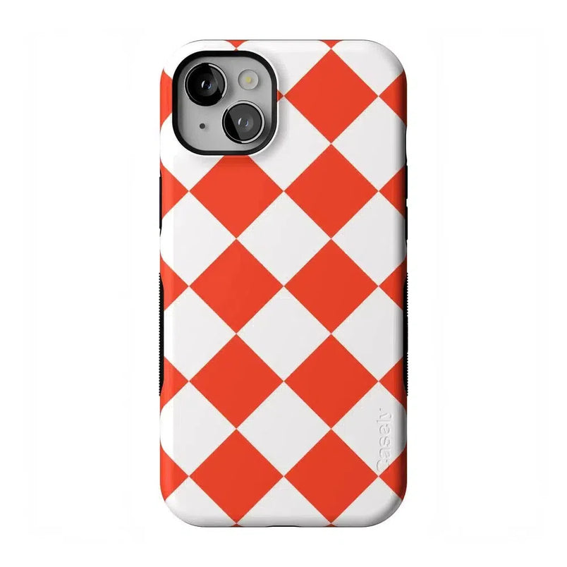 Red Checkerboard | High Contrast Design Case Phone Case Casetry Bold Flex + MagSafe® iPhone 14 Plus