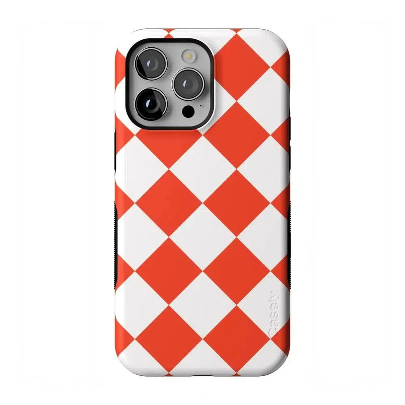 Red Checkerboard | High Contrast Design Case Phone Case Casetry Bold Flex + MagSafe® iPhone 14 Pro Max