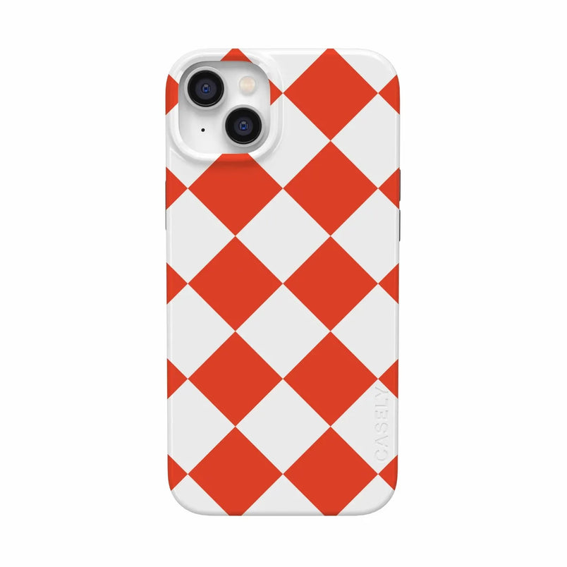 Red Checkerboard | High Contrast Design Case Phone Case Casetry Classic + MagSafe® iPhone 14 Plus 