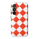 Red Checkerboard | High Contrast Design Case Phone Case Casetry Essential + MagSafe® Galaxy S25