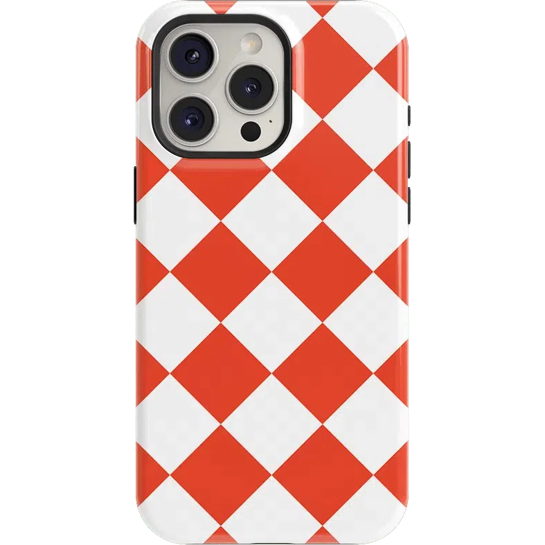 Red Checkerboard | High Contrast Design Case Phone Case Casetry Essential + MagSafe® iPhone 15 Pro Max